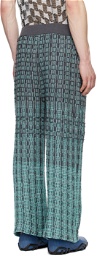 Isa Boulder SSENSE Exclusive Gray & Blue Tick Trousers