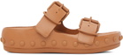At.Kollektive Tan Natacha Ramsay Levi Edition Studded Two Sandals