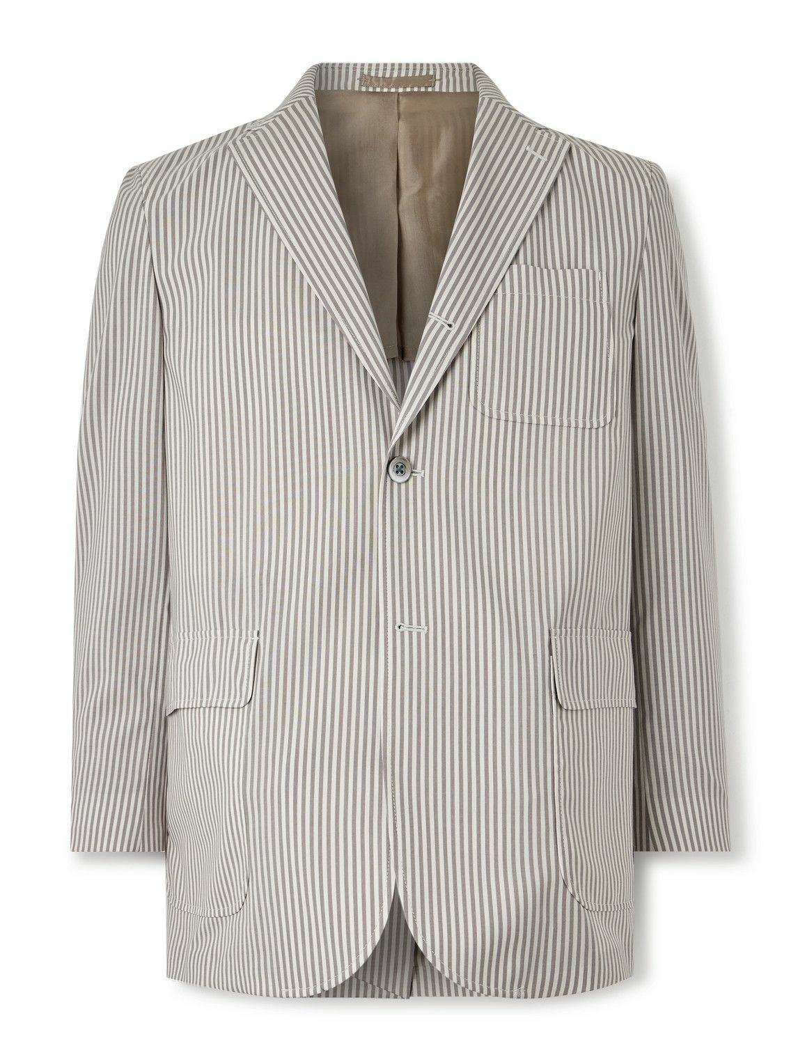 Beams Plus - 3B Striped Wool Blazer - Gray Beams Plus