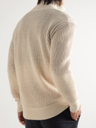 Loro Piana - Ribbed Cashmere and Wool-Blend Zip-Up Cardigan - Neutrals