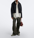 Acne Studios Pinstripe hooded wool jacket
