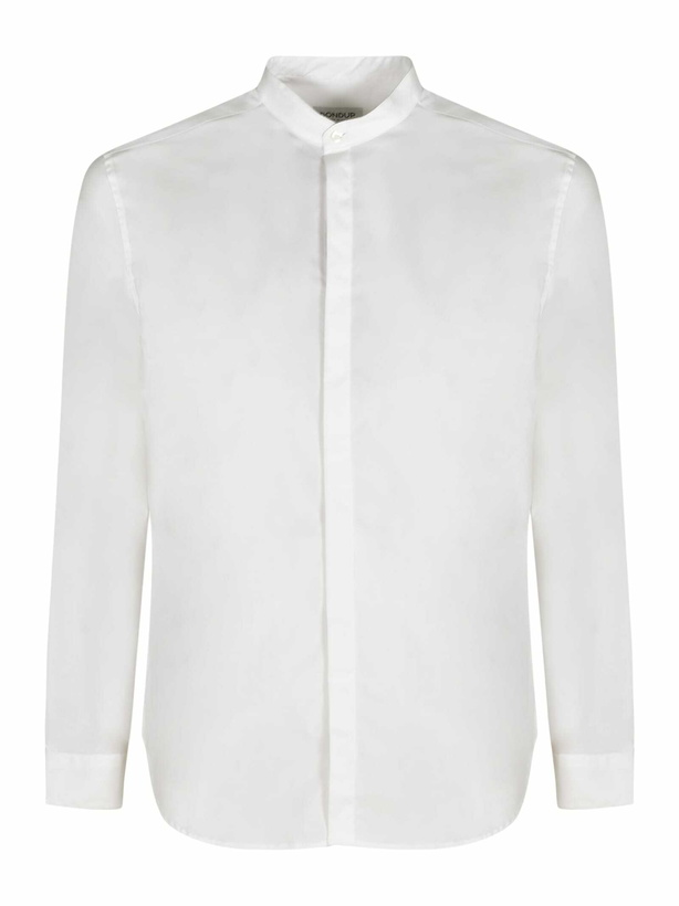 Photo: Dondup Band Collar Round Hem Plain Shirt