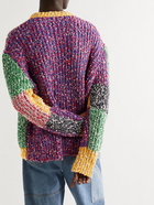 JW Anderson - Oversized Logo-Embroidered Ribbed-Knit Sweater - Multi