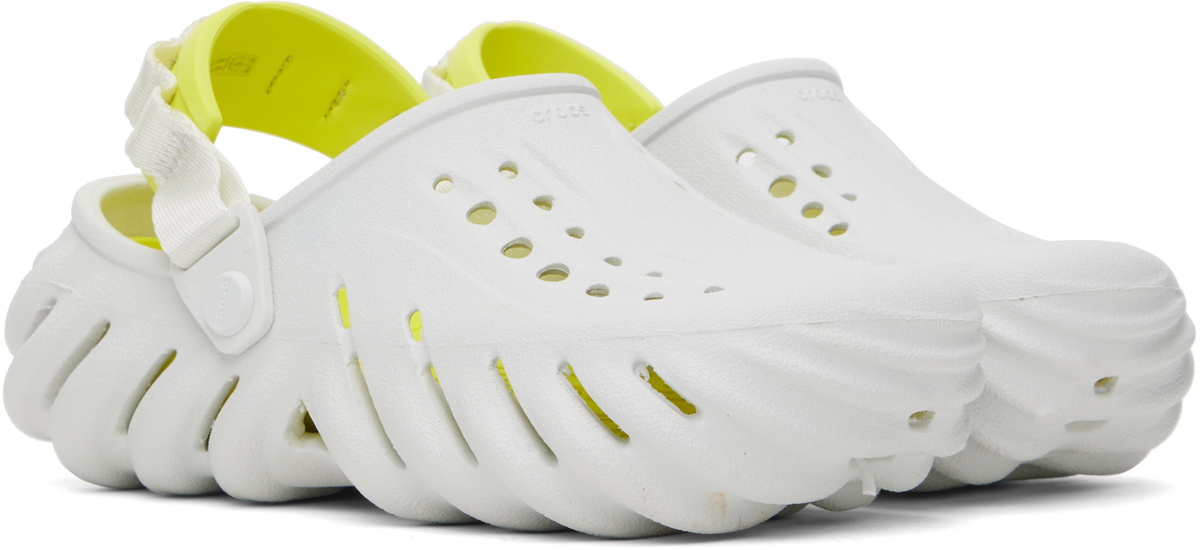 Crocs White & Yellow Echo Clogs Crocs