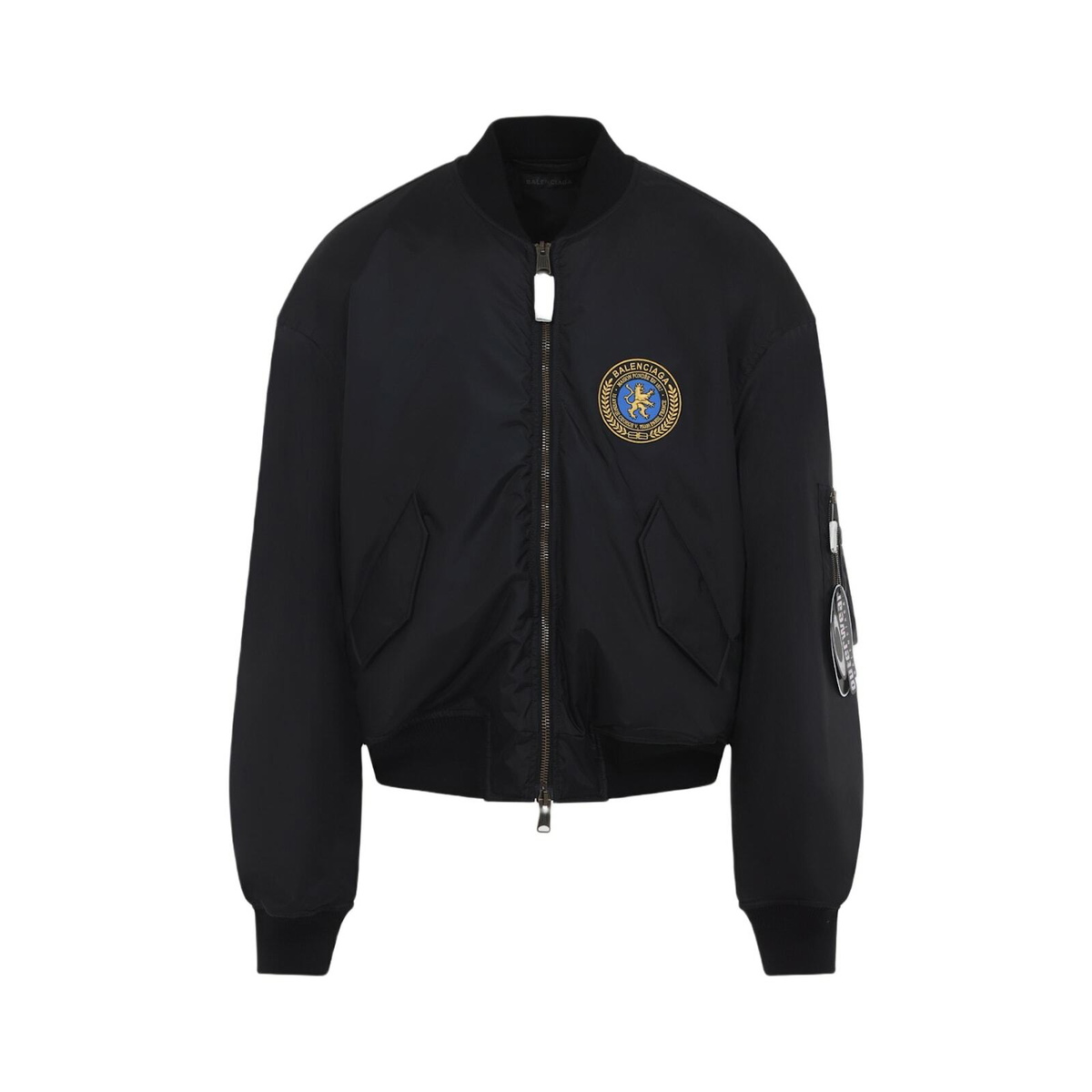 Balenciaga Navy Sherpa Half-Zip Jacket Balenciaga