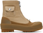 JW Anderson Beige Zippered Duck Boots