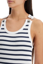 JEAN PAUL GAULTIER striped sailor tank top White