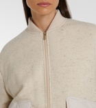 Eleventy Herringbone wool-blend down jacket