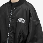Balenciaga Men's Paris Varsity Jacket in Black