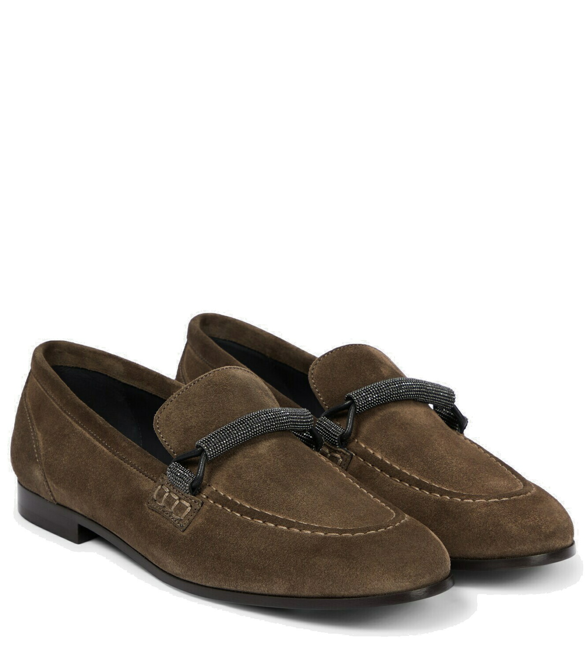 Brunello Cucinelli Embellished suede loafers Brunello Cucinelli