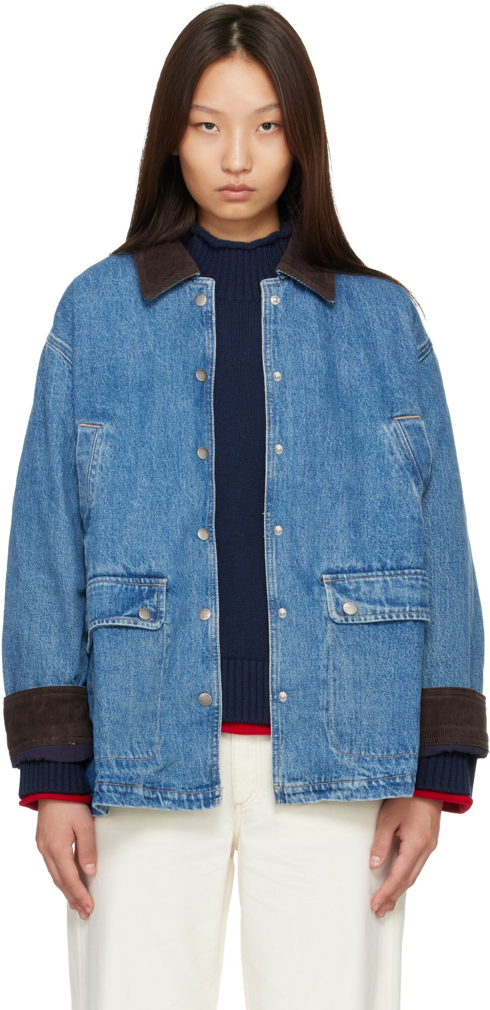 rag & bone Blue Cassidy Barn Denim Jacket