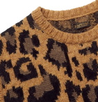 KAPITAL - Leopard-Jacquard Wool-Blend Sweater Vest - Men - Brown