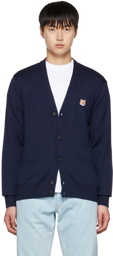 Maison Kitsuné Navy Fox Head Cardigan