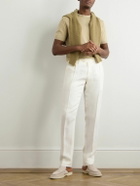 Lardini - Soho Tapered Pleated Linen-Twill Trousers - White