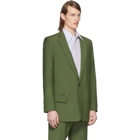 Tibi SSENSE Exclusive Green Eamon Long Blazer