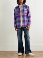 God's True Cashmere - Checked Cashmere Shirt - Purple
