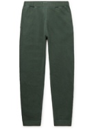 Sunspel - Tapered Brushed Loopback Cotton-Jersey Sweatpants - Green