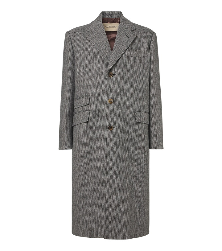 Photo: Valentino Herringbone virgin wool coat