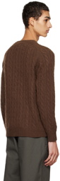 BEAMS PLUS Brown Cable Sweater