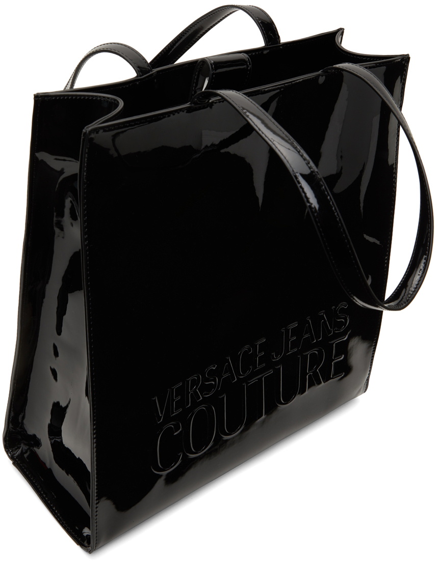 Totes bags Versace Jeans Couture - Logo embossed black vinyl tote bag -  E1VUBBO171279899