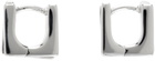 Tom Wood SSENSE Exclusive Silver Step Huggie Earrings