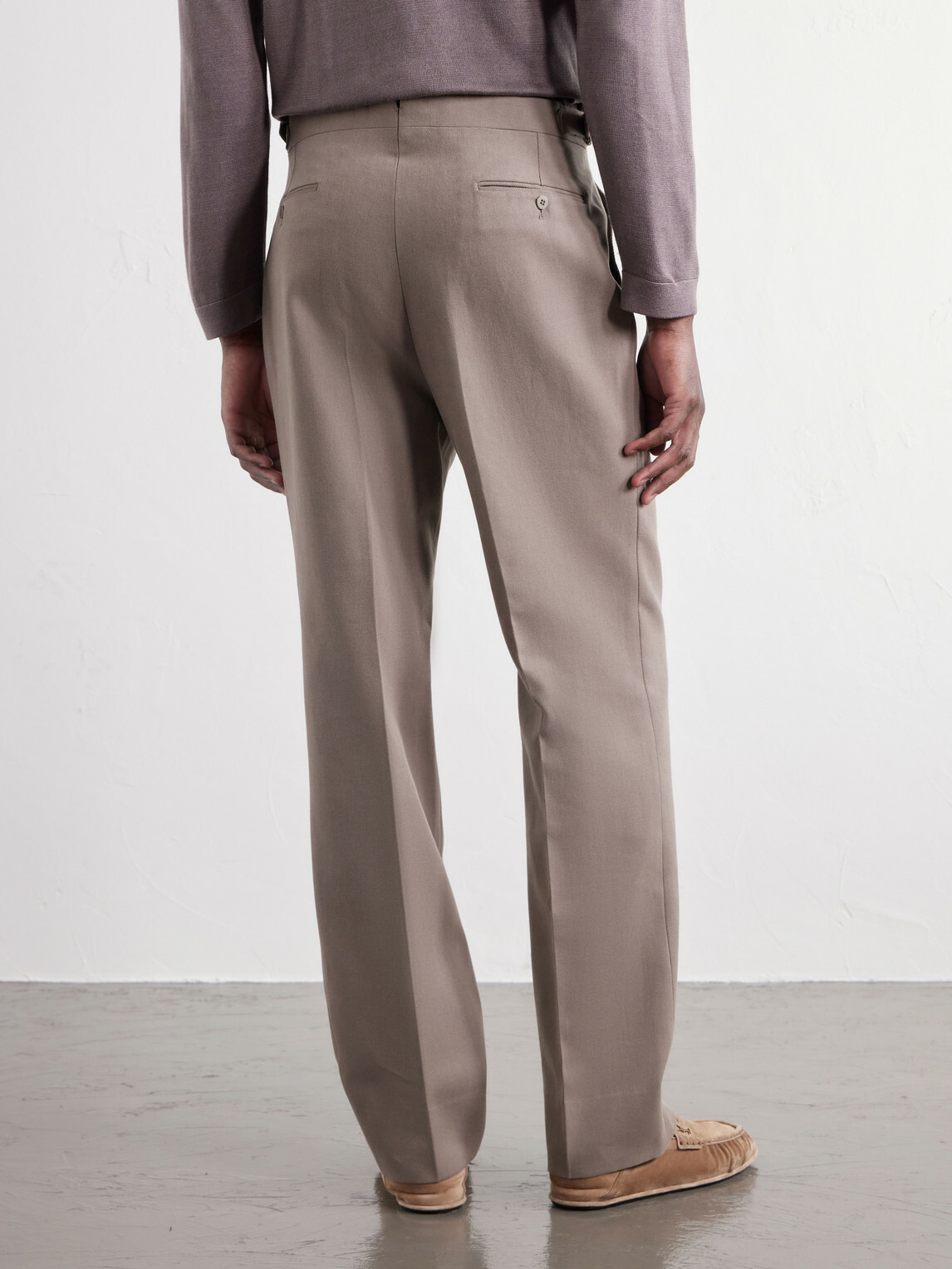 Stòffa - Straight-Leg Pleated Cotton-Twill Trousers - Brown
