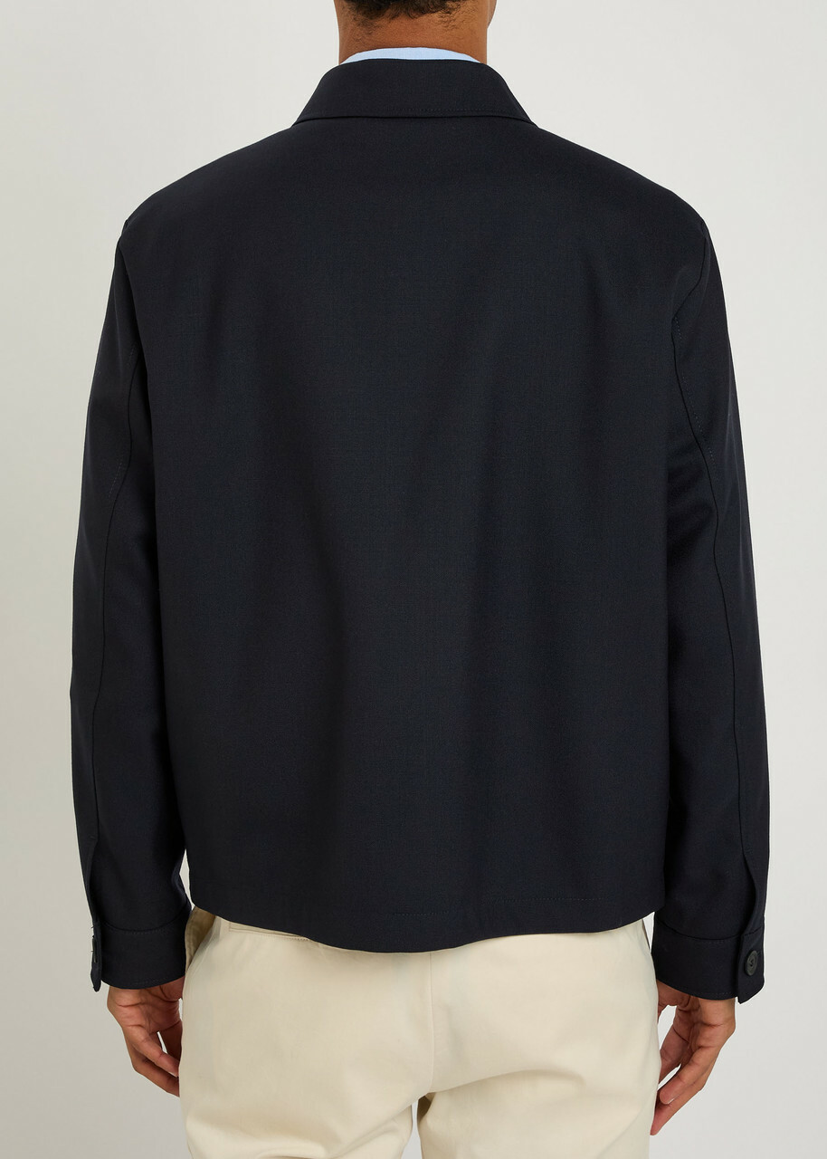 Boss Wool Overshirt Navy
