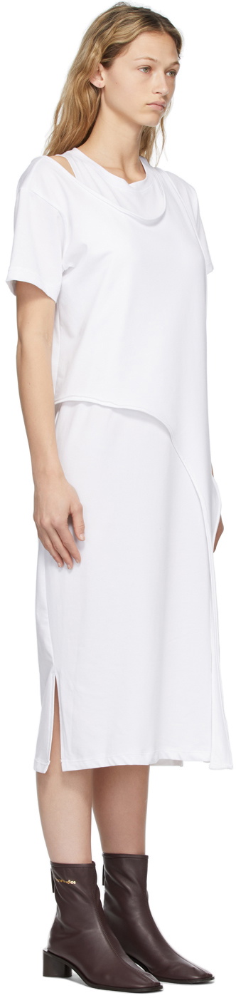 PERVERZE White Twisted T-Shirt Dress PERVERZE