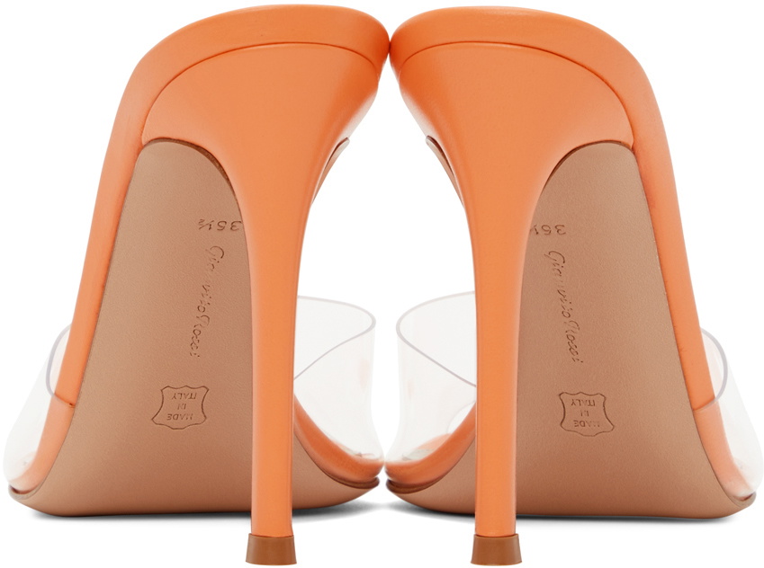 Gianvito Rossi Orange Elle 105 Heeled Sandals