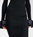 Fforme Riley wool-blend midi skirt