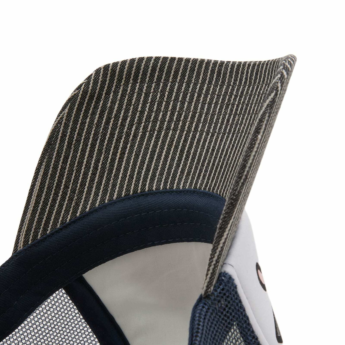 END. x ICECREAM Hickory Running Dog Trucker Cap in Navy/White 