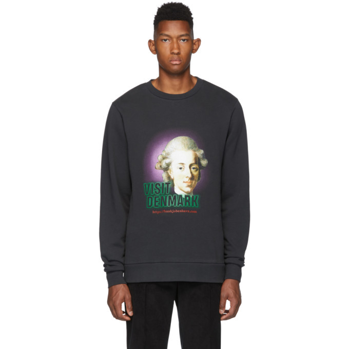 Photo: Han Kjobenhavn Black Artwork Crewneck Sweatshirt