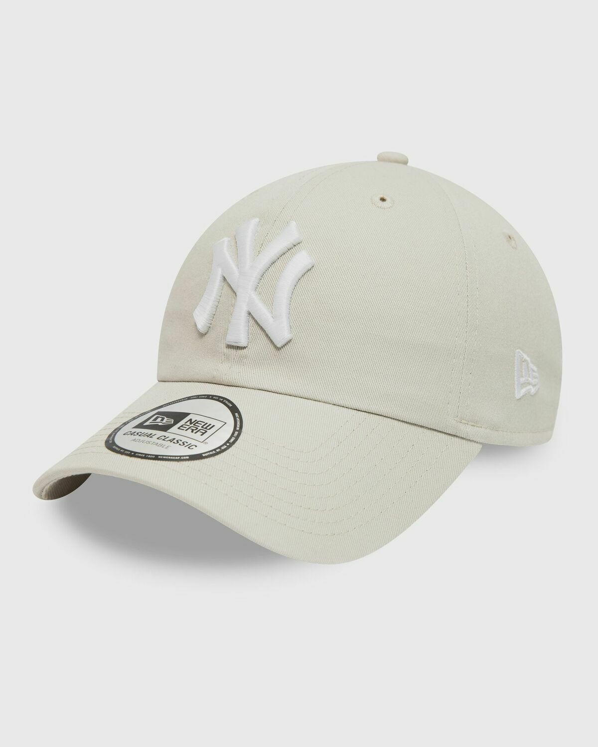 New Era Curved Brim 39THIRTY League Essential New York Yankees MLB Beige  Fitted Cap with Beige Logo