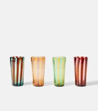Akua Objects Augusta set of 4 striped glasses