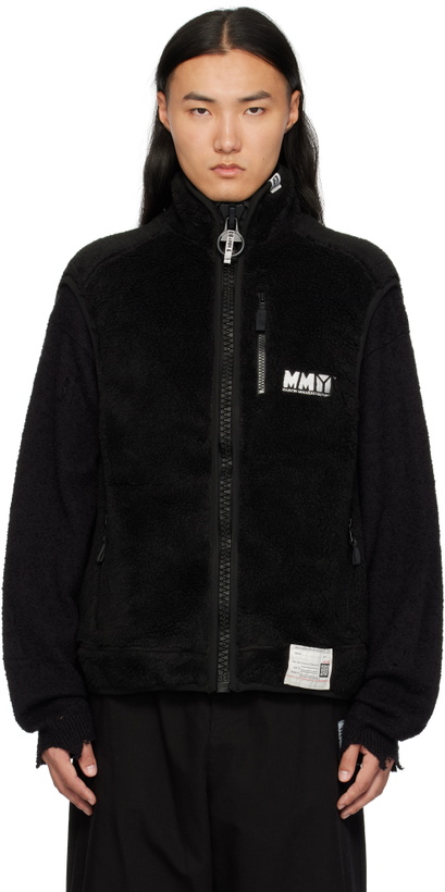 Photo: Maison MIHARA YASUHIRO Black Wide Boa Vest