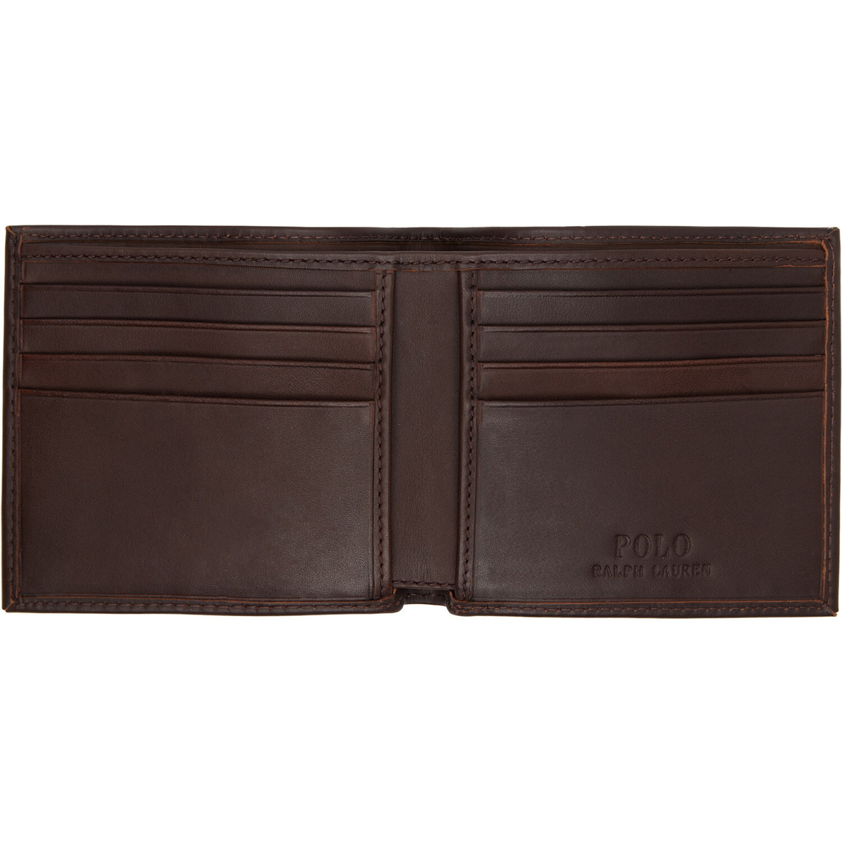 Polo Ralph Lauren Brown Polo Bear Leather Billfold Wallet