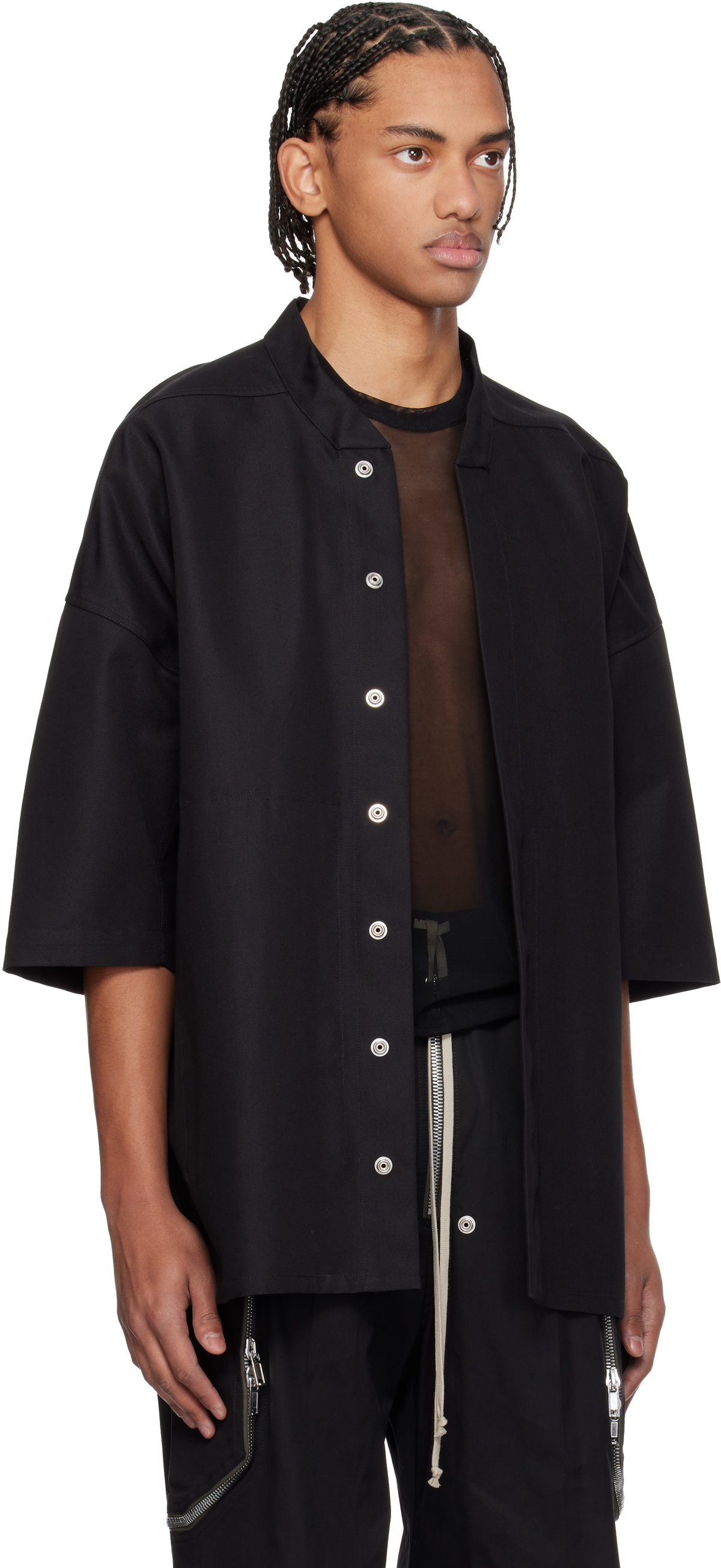 Rick Owens Black Temple SS Jumbo Faun Shirt Rick Owens