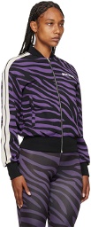Palm Angels Black & Purple Zebra Sweater