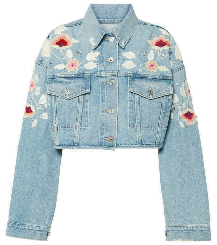 Photo: Citizens of Humanity Lena embroidered cropped denim jacket