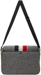 Thom Browne Grey RWB Stripe Hunting Messenger Bag