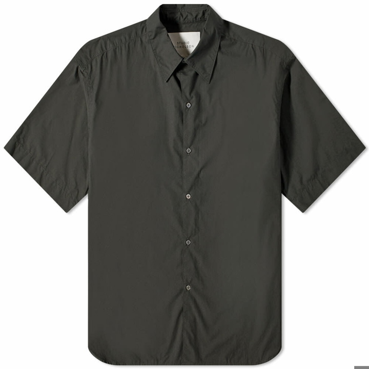 Photo: Studio Nicholson Men's Sorono Oversized Short Sleeve Shirt in Ivy