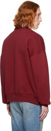 GANT 240 MULBERRY Red Embroidered Sweatshirt