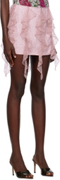 KIM SHUI Pink Ruffle Miniskirt