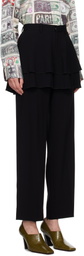 UNDERCOVER Black Ruffle Skirt Trousers