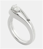Repossi - Serti Inversé 18kt white gold ring with diamond