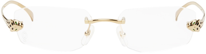 Photo: Cartier Gold 'Panthère de Cartier' Glasses
