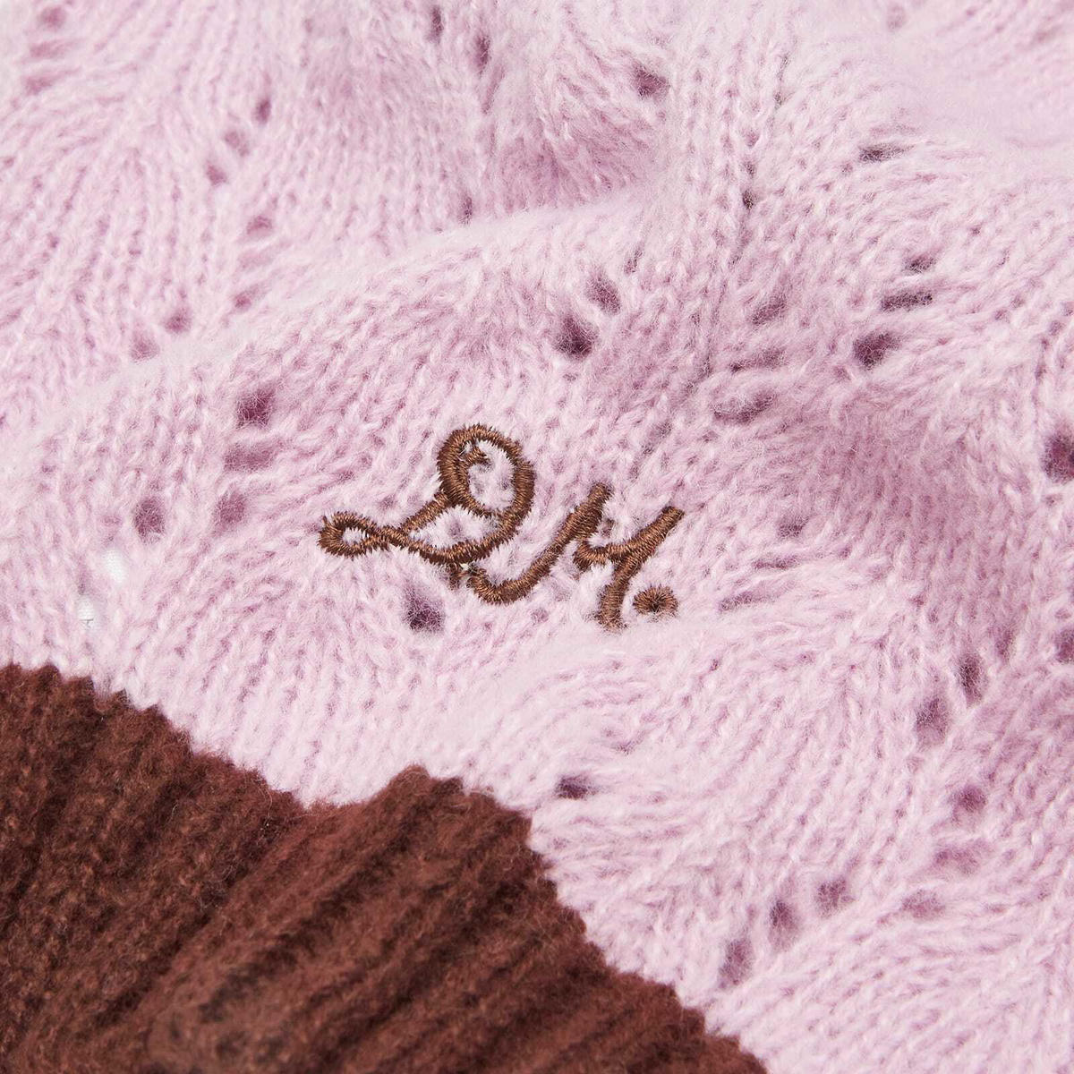 Damson Madder Women's Pointelle Hood in Pink/Choc 