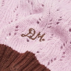 Damson Madder Women's Pointelle Hood in Pink/Choc 