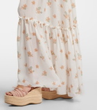 Chloé Floral silk maxi skirt