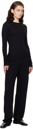 ÉTERNE Black Thermal Lounge Pants